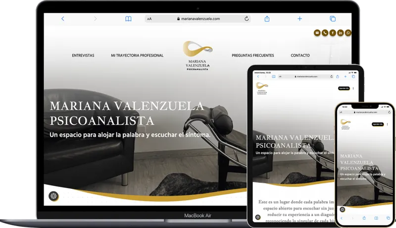 Desarrollo de sitio web wordpress de psicologia