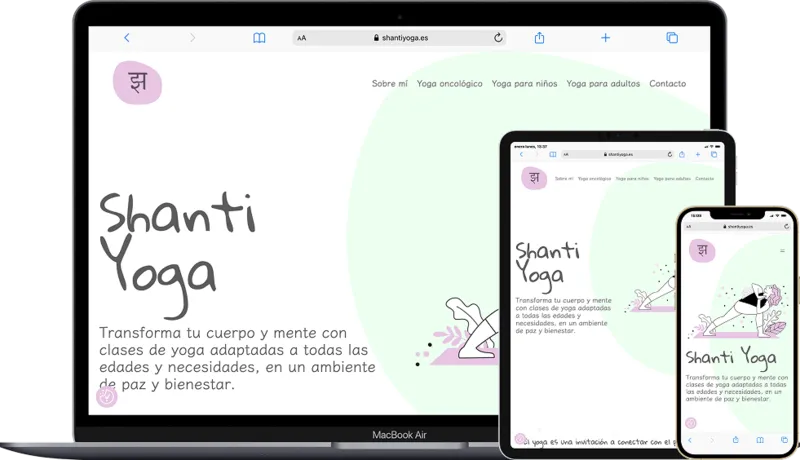 Desarrollo web wordpress para instructora de Yoga