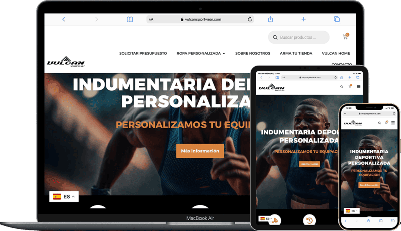Tienda online de equipacion deportiva personalizada