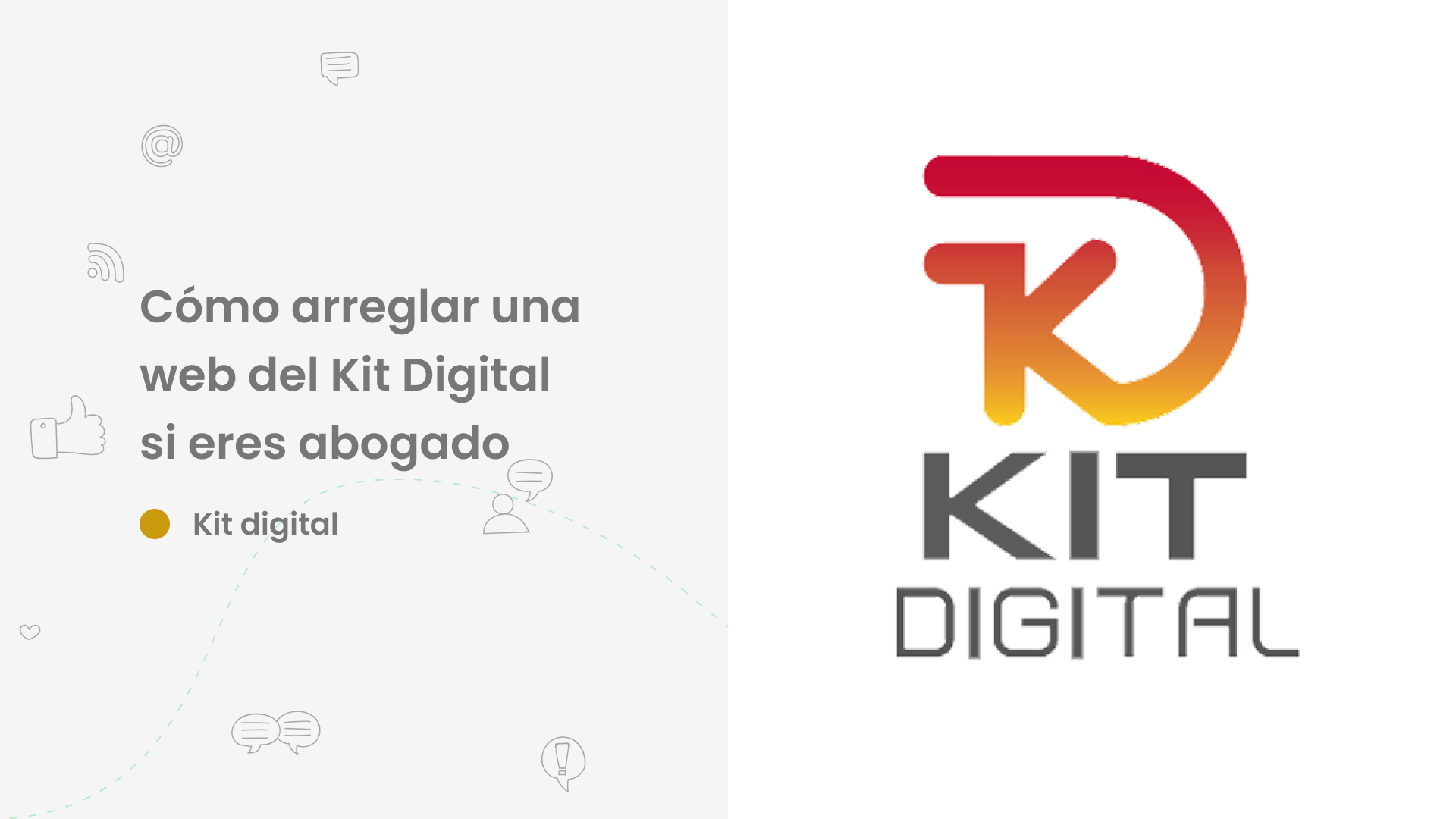 Cómo arreglar una web del Kit Digital si eres abogado