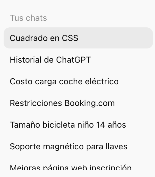 Historial de conversaciones chatgpt