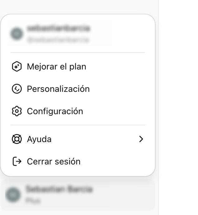 Paso 1 para eliminar memoria ChatGPT